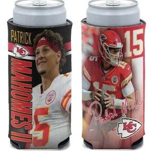 1- KANSAS CITY CHIEFS CAN COOLER SLIM STYLE PATRICK MAHOMES DESIGN